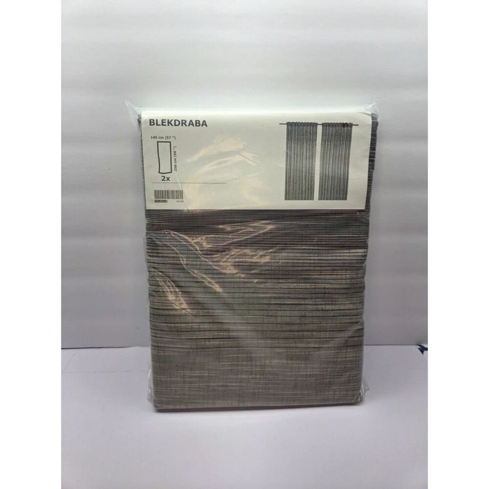 IKEA Blekdraba Gray Sheer Curtains 57x98” Set of 2 Panels Discontin